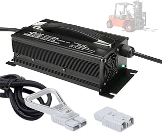 48V 20A Fully Automatic Electric Forklift Charger with 50A/120A/175A/350A Anderson Connector, Trickle Charge for Forklift, Floor Scrubber,120A