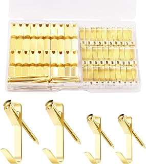 Picture Hangers, 100 Pcs Picture Hanging Kit Including 30/50 LB, Heavy Duty Picture Hanging Hooks Hardware with Nails for Picture Frame, Canvas, Mirror Hanging Decoration