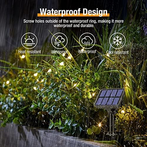 btfarm Solar String Lights Outdoor, 2 Pack Total 300LED 110FT Fairy Light - 3