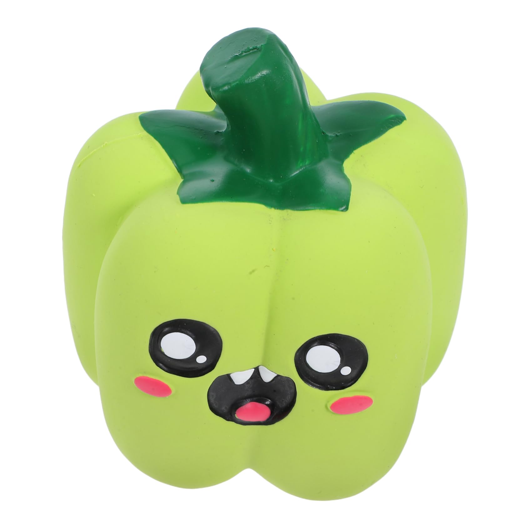 BESPORTBLE Sturdy Latex Dog Squeaky Toy Vegetable Face Design Teething Toy for Small