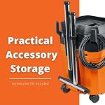Aspirateur à poussière Fein Turbo I HEPA Pro Set humide/sèche - Capacité de 5,8 gallons, aspiration de 151 CFM, système anti-statique, fonctionnement silencieux à 66 dB, comprend filtre HEPA et accessoires - 92037060990
