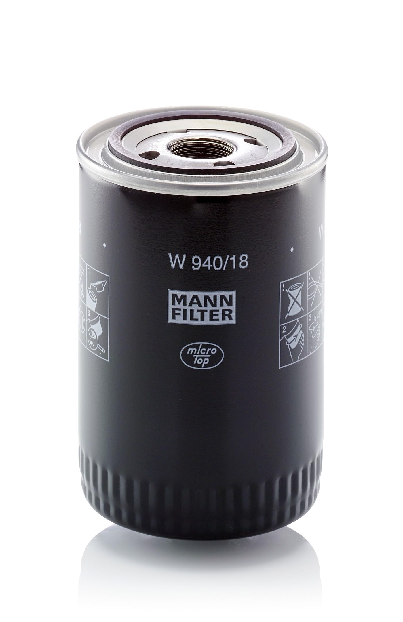 Original MANN-FILTER Oil filter W 940/18 – Hydraulics filter – For Passenger Cars and Utility Vehicles
