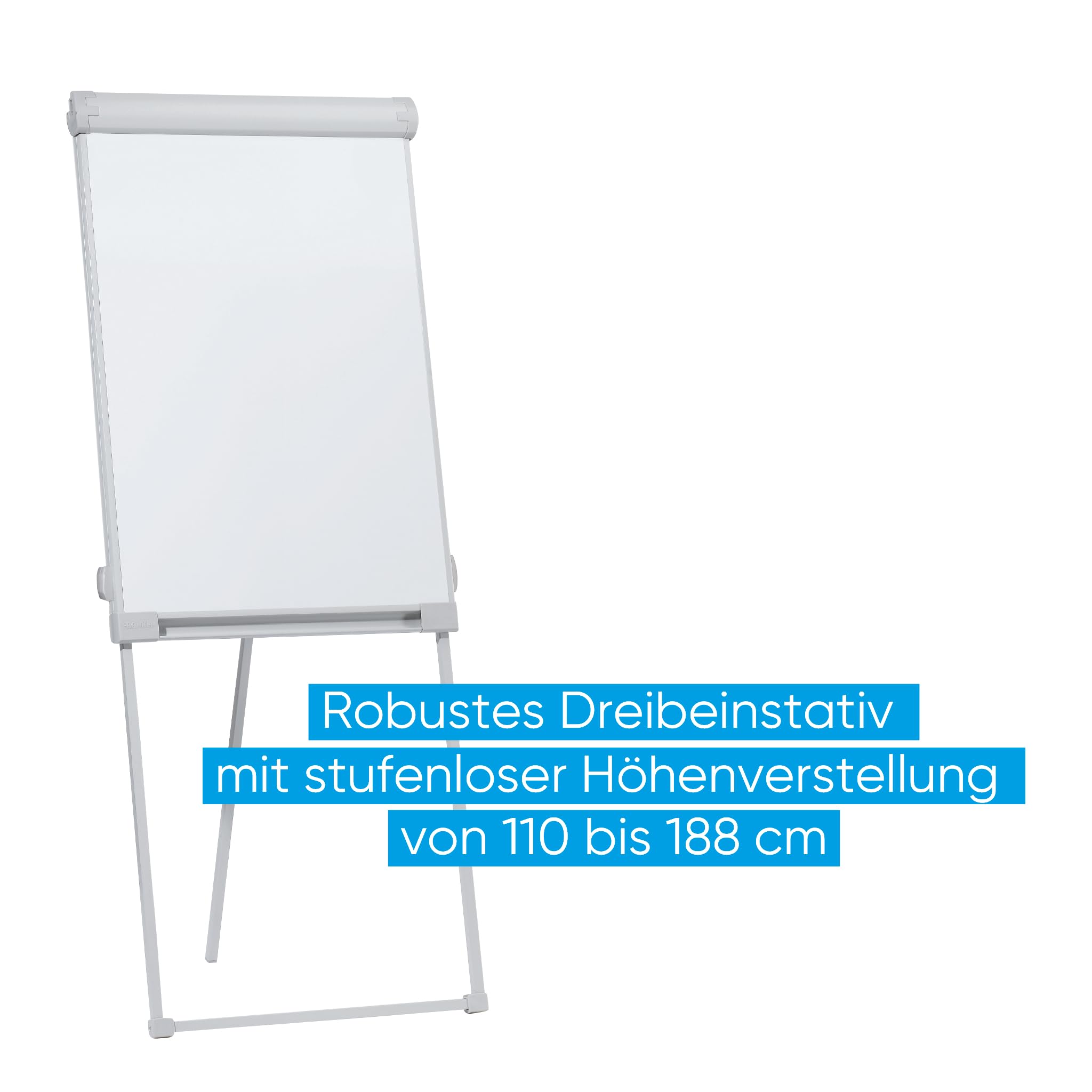 Franken FC43 - Lavagna a fogli mobili standard, 67 x 95 cm, superficie d'appoggio 67,5 x 58 cm, grigio chiaro