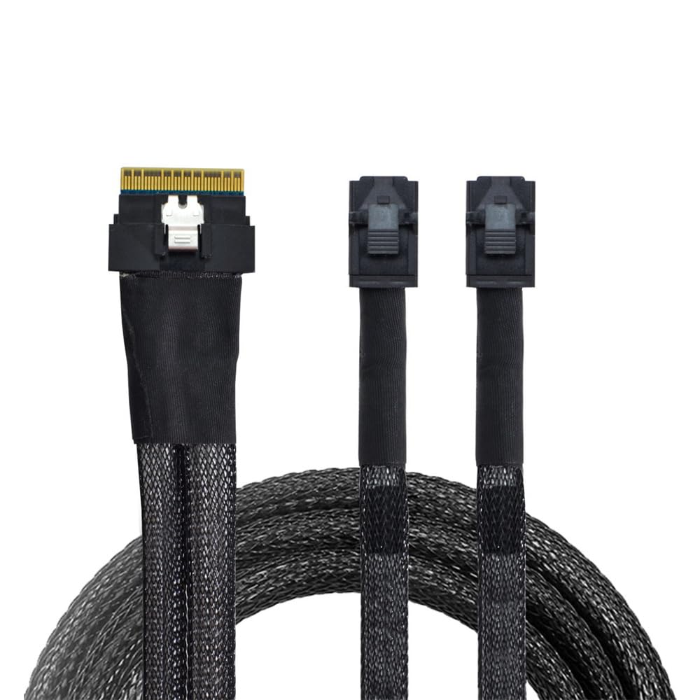 xiwai Cavo PCI-E Ultraport Slimline SAS Slim 4.0 SFF-8654 8i 74pin a doppio SFF-8643 4i Mini SAS HD cavo PCI-Express