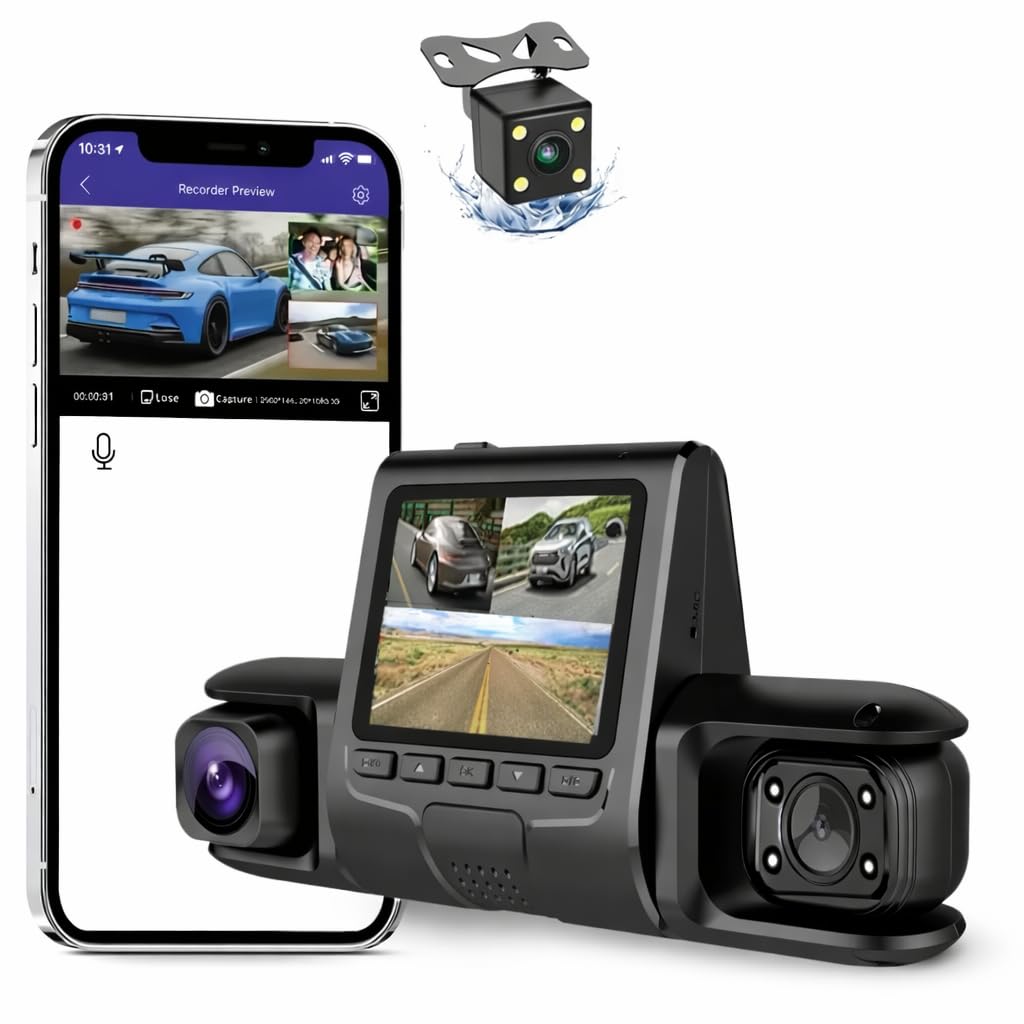 Dash X 4 Channel Dash Camera, 1080P Front, Rear, Left & Right Recording, IR Night Vision, Parking Monitor, G-Sensor, Reverse Assist-image-21