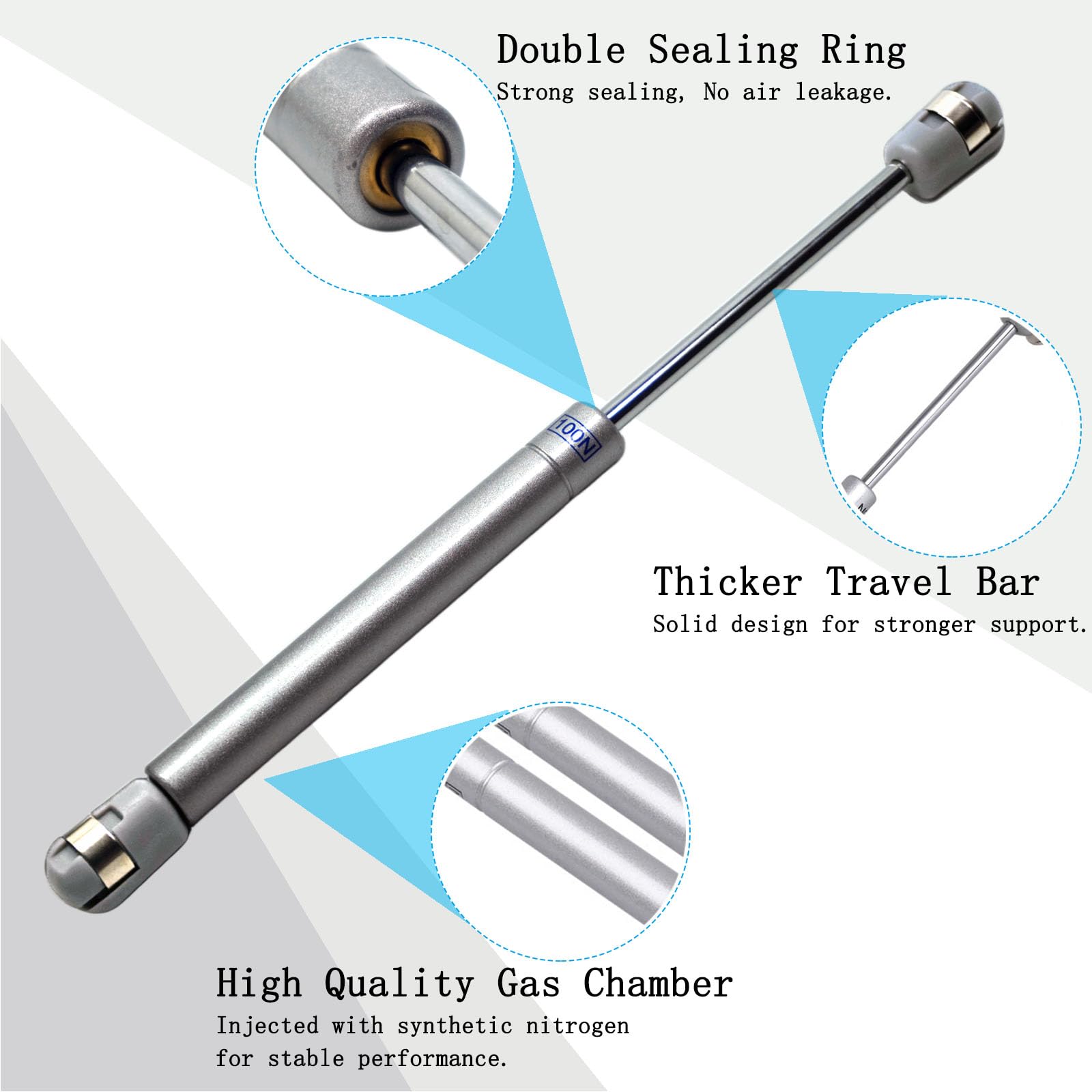 Set 4 Molle A Gas 100N/10kg - Per Ante Mobili Cucina, Pistoncini 26cm - Foto 10