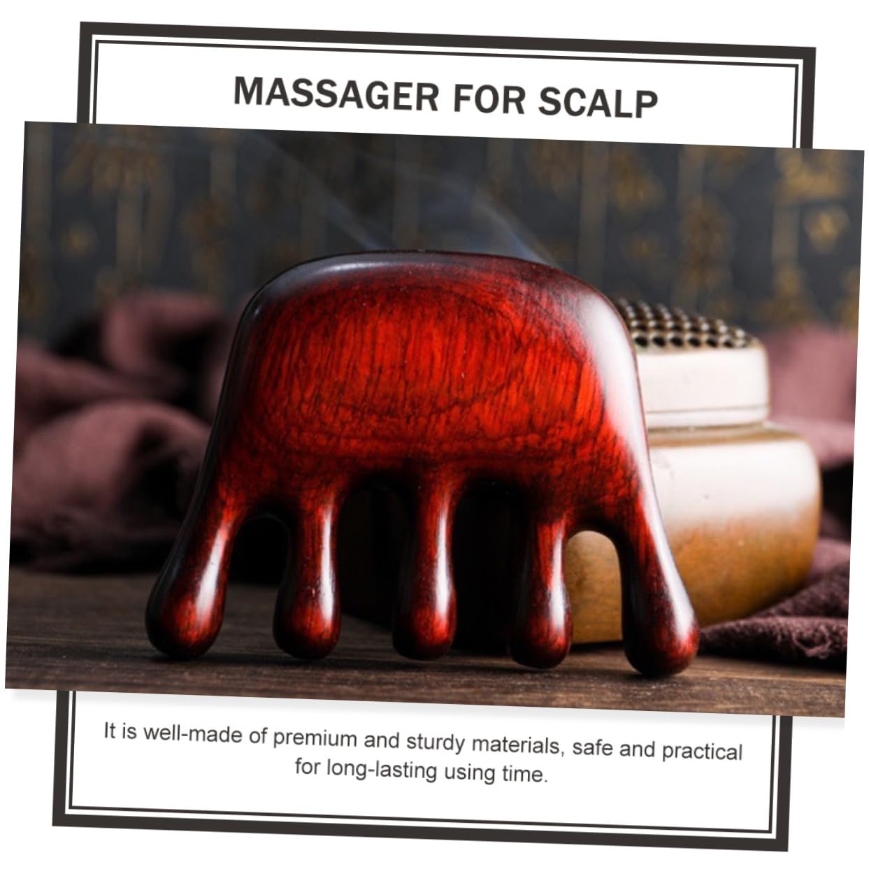 3pezzi Pettine Massaggiatore Legno Per Capelluto Strumento Manuale Per Rilassamento e Del Massaggio Antistress Per Testa e Corpo Design Ergonomico e Portatile