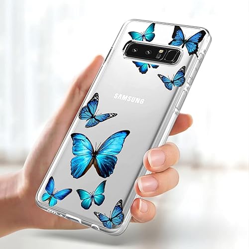 Miniatura 6 de Funda para Galaxy Note 8, Samsung Note 8 para niñas y mujeres, delgada, a prueba de golpes, patrón transparente, suave, flexible, TPU trasero, funda