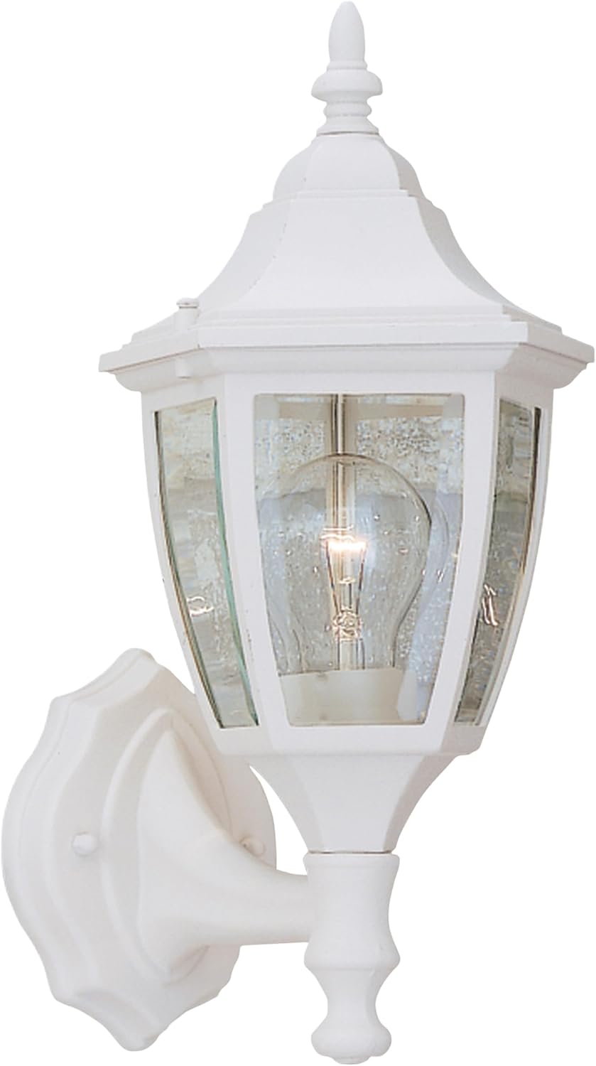 Designers Fountain Waterbury Outdoor Light Fixture, 14.25 Inch Exterior Wall Lantern Sconce for Front Door, Patio and Porch, Black, 2462-BK