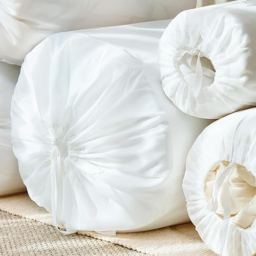 Miniatura 6 de Roll&Stack - Organizador de bolsas de almacenamiento, L (58 pulgadas de largo) x 2, color blanco, perfecto para edredones, mantas, ropa de cama,