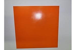 1/8" x 6" x 6" 80A Durometer Polyurethane Sheet in Vibrant Orange