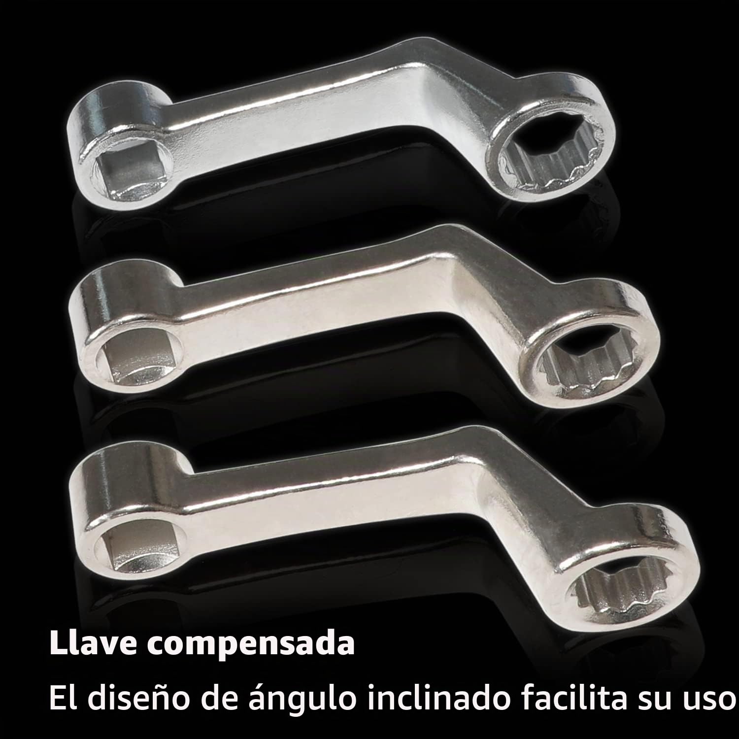 DPTOOL Llave de ajuste de inclinación de eje trasero, llave de montaje para cámara trasera de 16 mm, 17 mm, 18 mm, 21 mm, 24 mm, 5 piezas, herramienta de alineación de rueda de desplazamiento