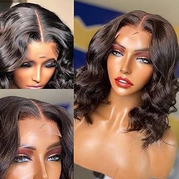 Amazon.co.jp: ショートボディウェーブレースフロントウィッグ