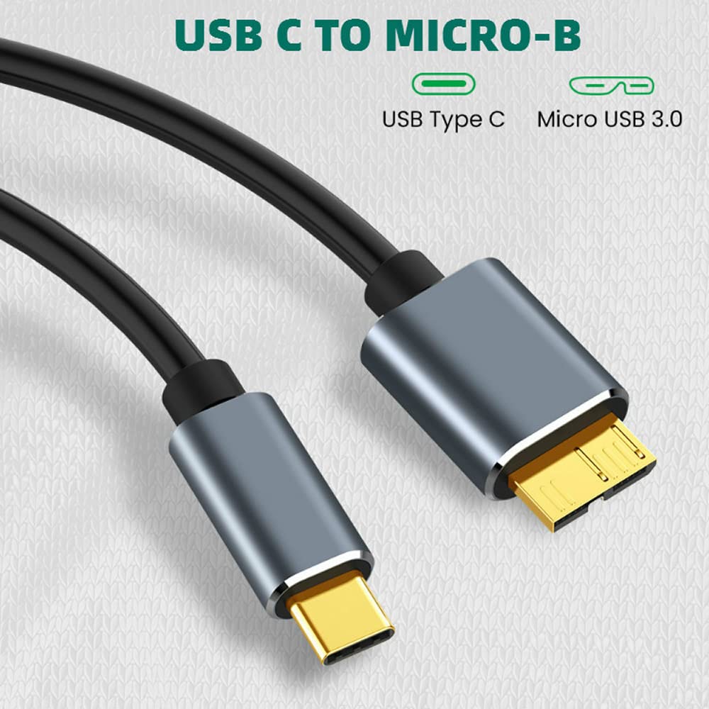 Eono USB C Hard Drive Cable, 0.5M 5Gbps Micro B to Type C Lead Portable External Hard Drive Compatible with WD Elements - Image 4