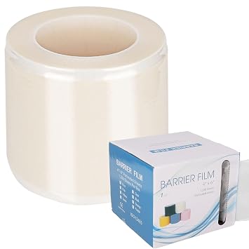 1200 Sheets Barrier Film Roll White- NAQASE 4x6 Protective Dental Barrier Film Adhesive Barrier Tape Sheets