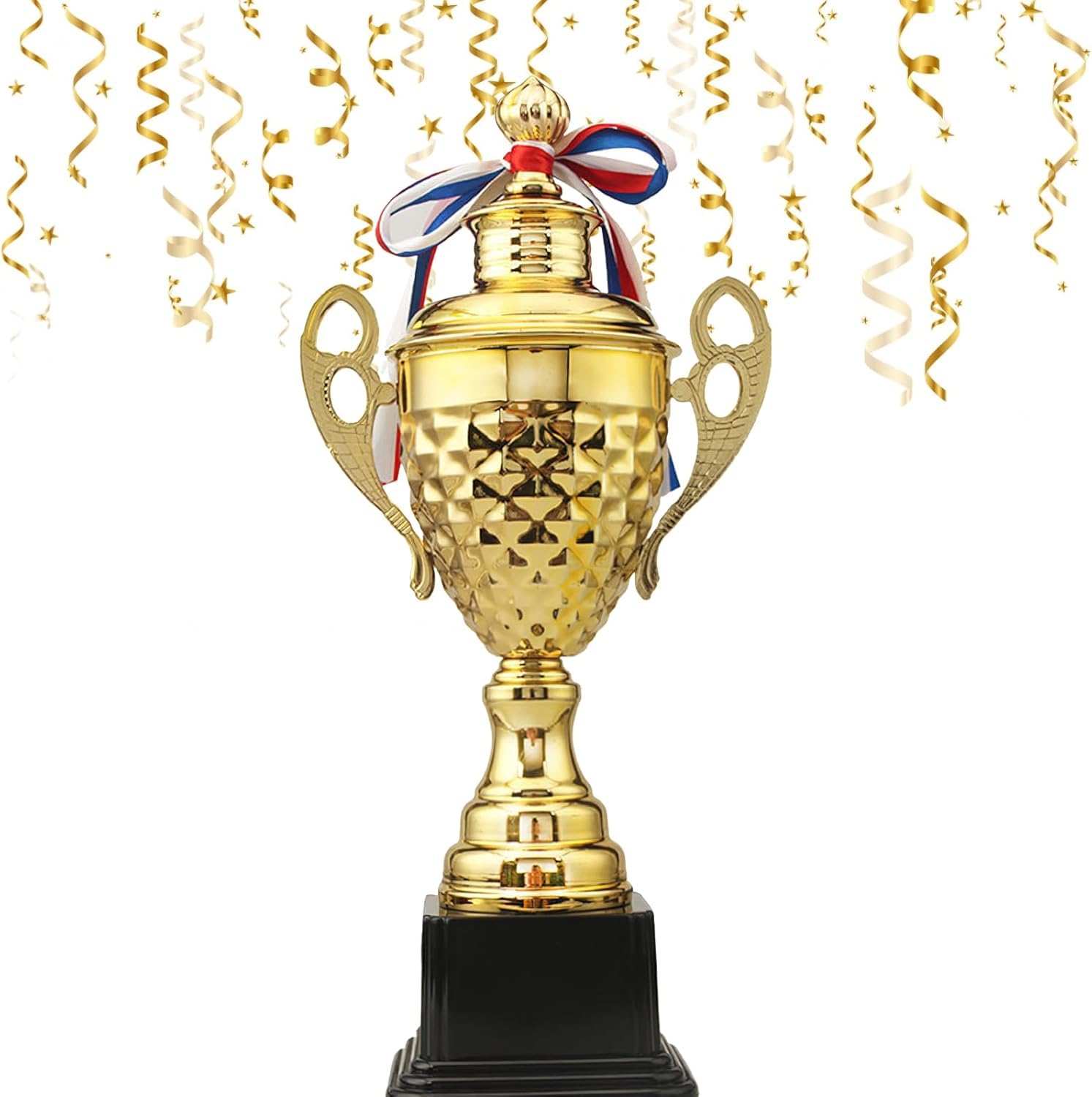 MSYU Trofeo Grande – Trofeo d'oro per tornei Sportivi, concorsi di premiazione, bomboniere, 35,5 x 17,8 x 9,4 cm, Altezza 35,5 cm