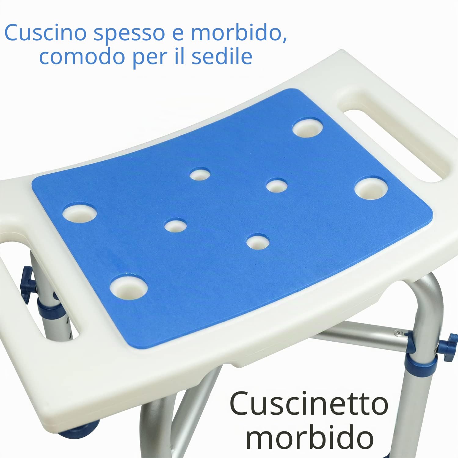 Sgabello da doccia resistente 226,8 kg montaggio senza attrezzi antiscivolo sedia da bagno regolabile in altezza vasca da bagno stretta anziani disabili