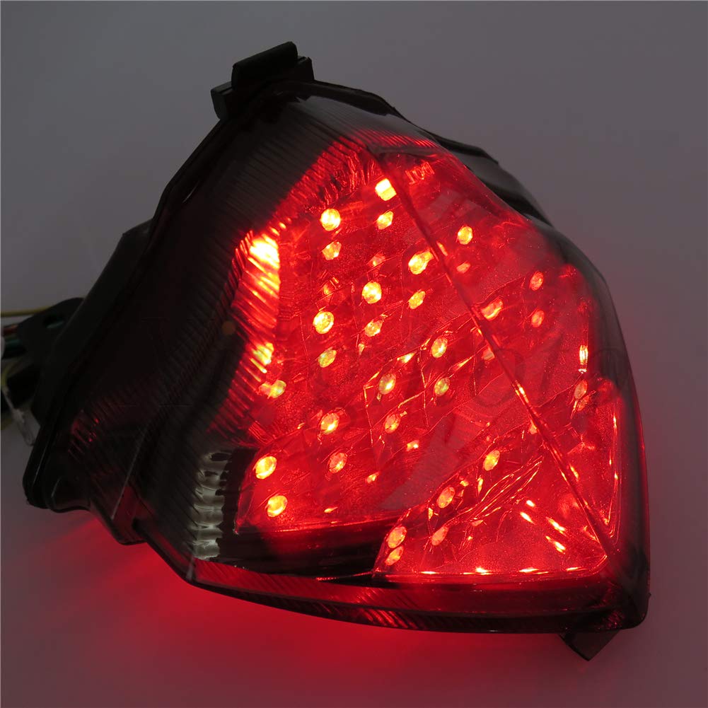 Luces de freno traseras LED intermitentes compatibles con Yamaha Yzf R1 Yzfr1 Yzf-R1 2004-2006 ahumadas