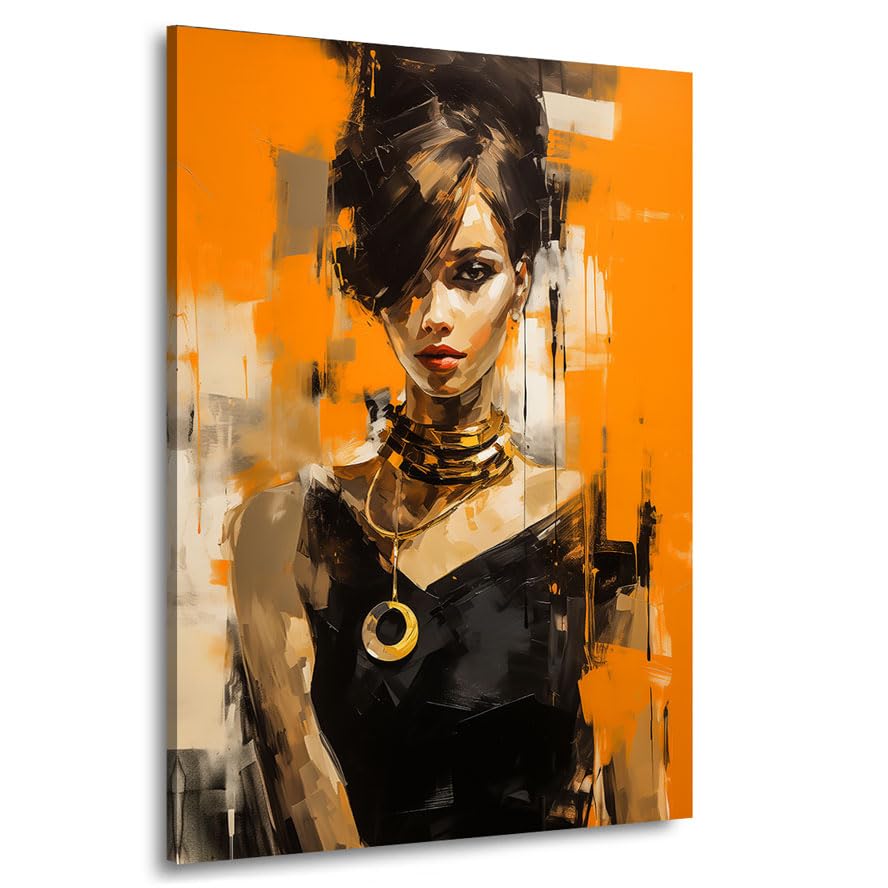 Impression toile portrait femme abstrait pour reveiller un mur blanc