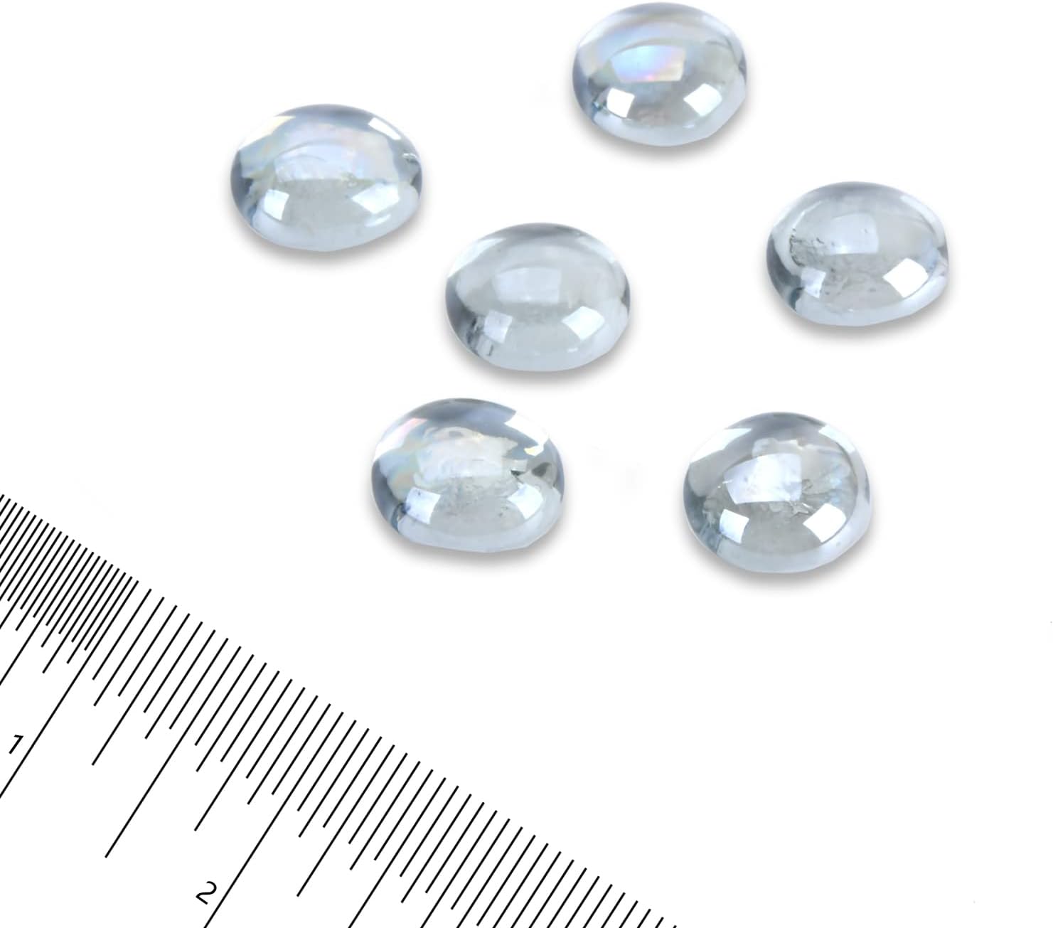 GasSaf Clear Fire Glass Beads for Outdoor Fire Pit, Fireplace, Replaces Existing Gas Logs & Lava Rocks, 3/4 Inch Glass(10 Pound)(Crystal Clear Luster)