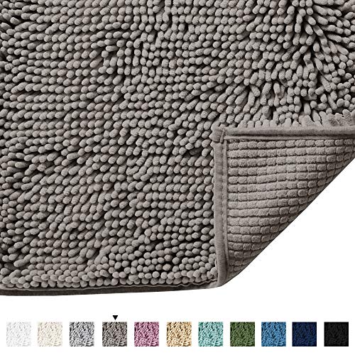 Microfiber Bath Rugs Chenille Floor Mat Ultra Soft Washable Bathroom Dry Fast Water