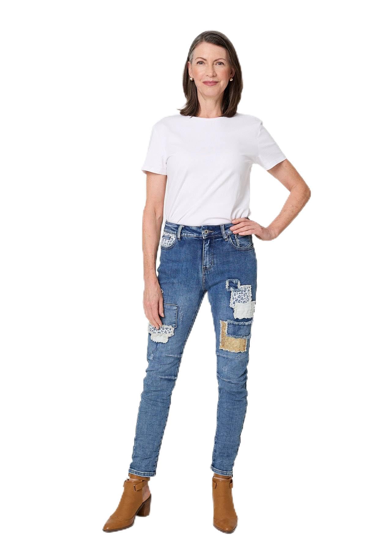 Izabel London Women Skinny Jeans Size 12 Blue