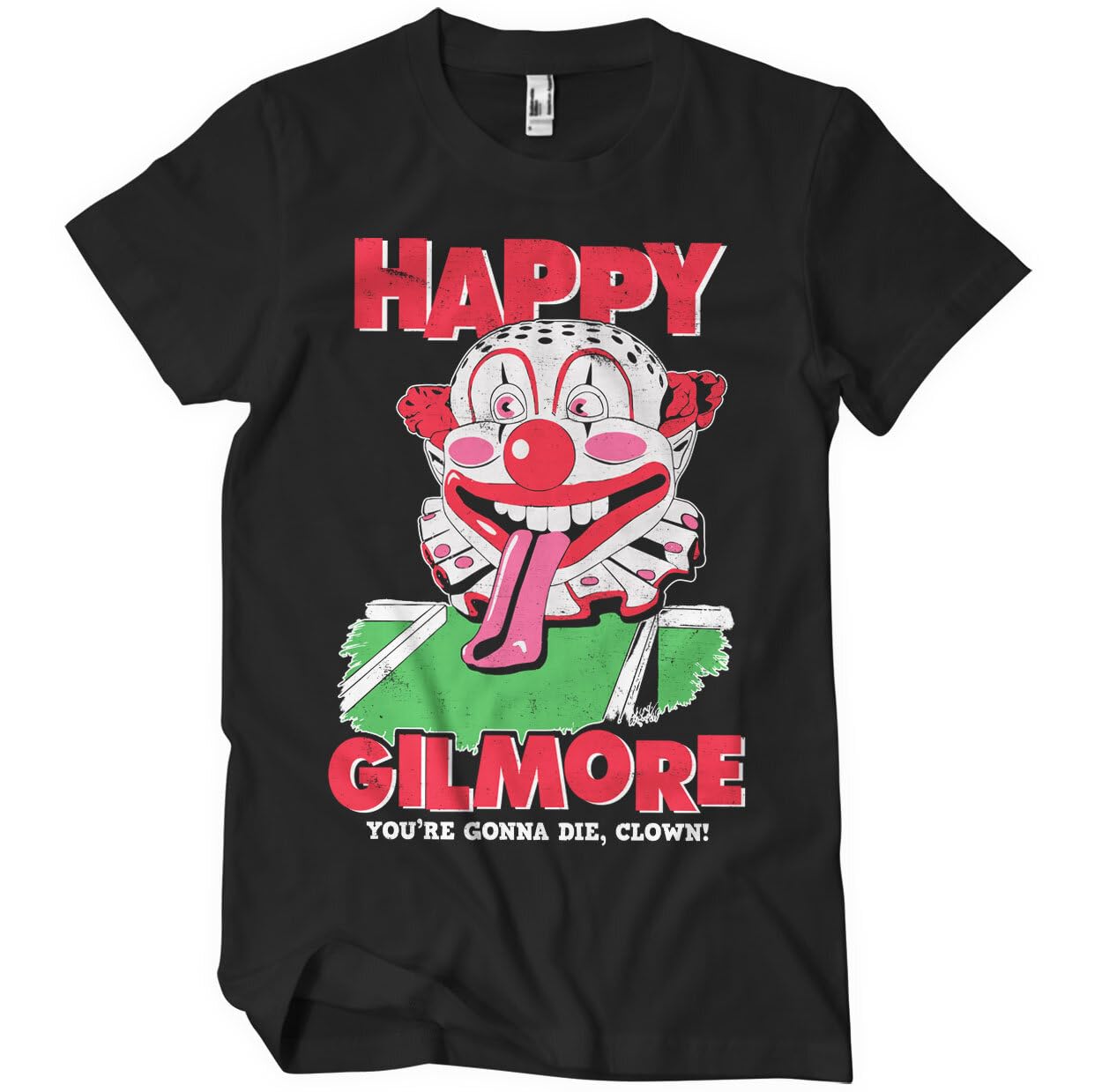 Happy Gilmore Men's Black Officially Licensed You're Gonna Die Clown T-Shirt (Black), XX-Large