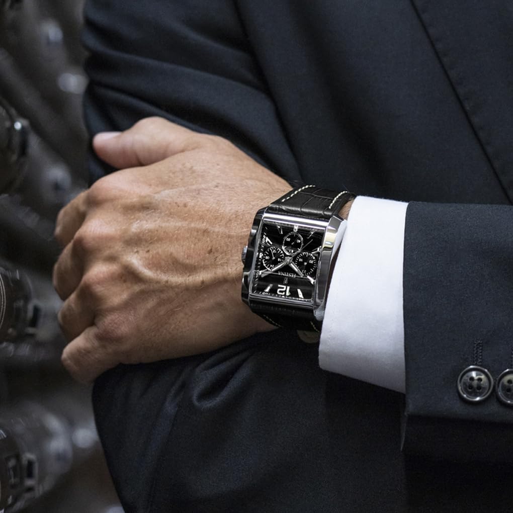 Festina Analogowy zegarek męski ze skórzanym paskiem - mechanizm kwarcowy - chronograf - szkło mineralne o wysokiej wytrzymałości - wodoodporny 5 ATM - elegancki F20636 na placu