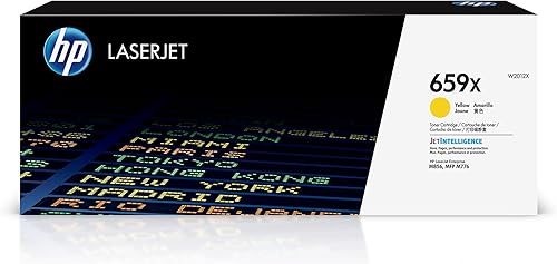 HP Cartucho de tóner amarillo de alto rendimiento 659X | Funciona con HP Color LaserJet Enterprise M856, HP Color LaserJet Enterprise MFP M776