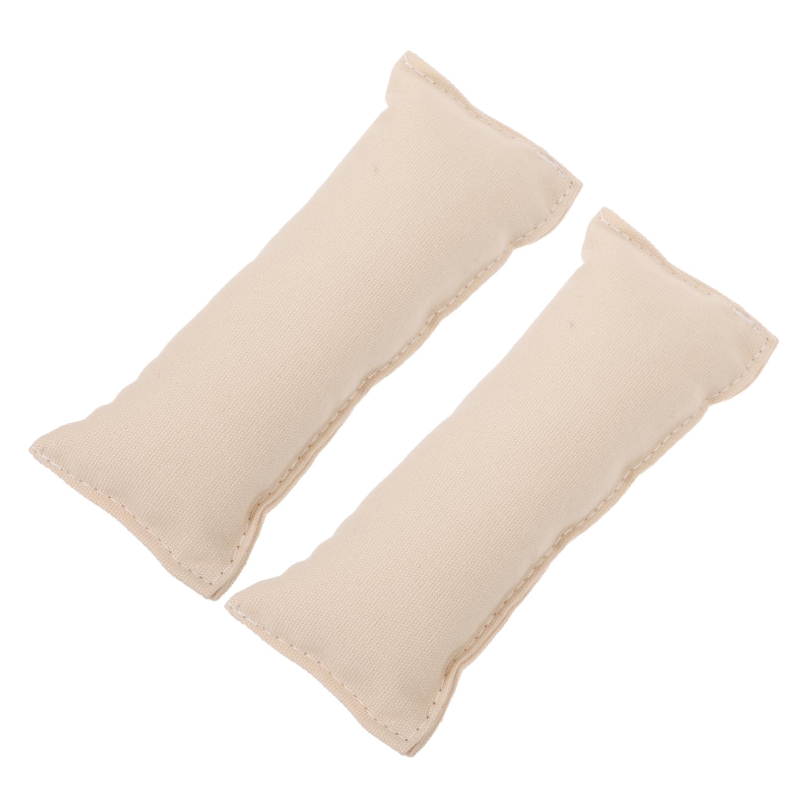 2pcs Cotton Elbow Wrist Pad Creamy White Ergonomic Slip Computer Keyboard Mat Support for Office Desktop Fatigue Relief