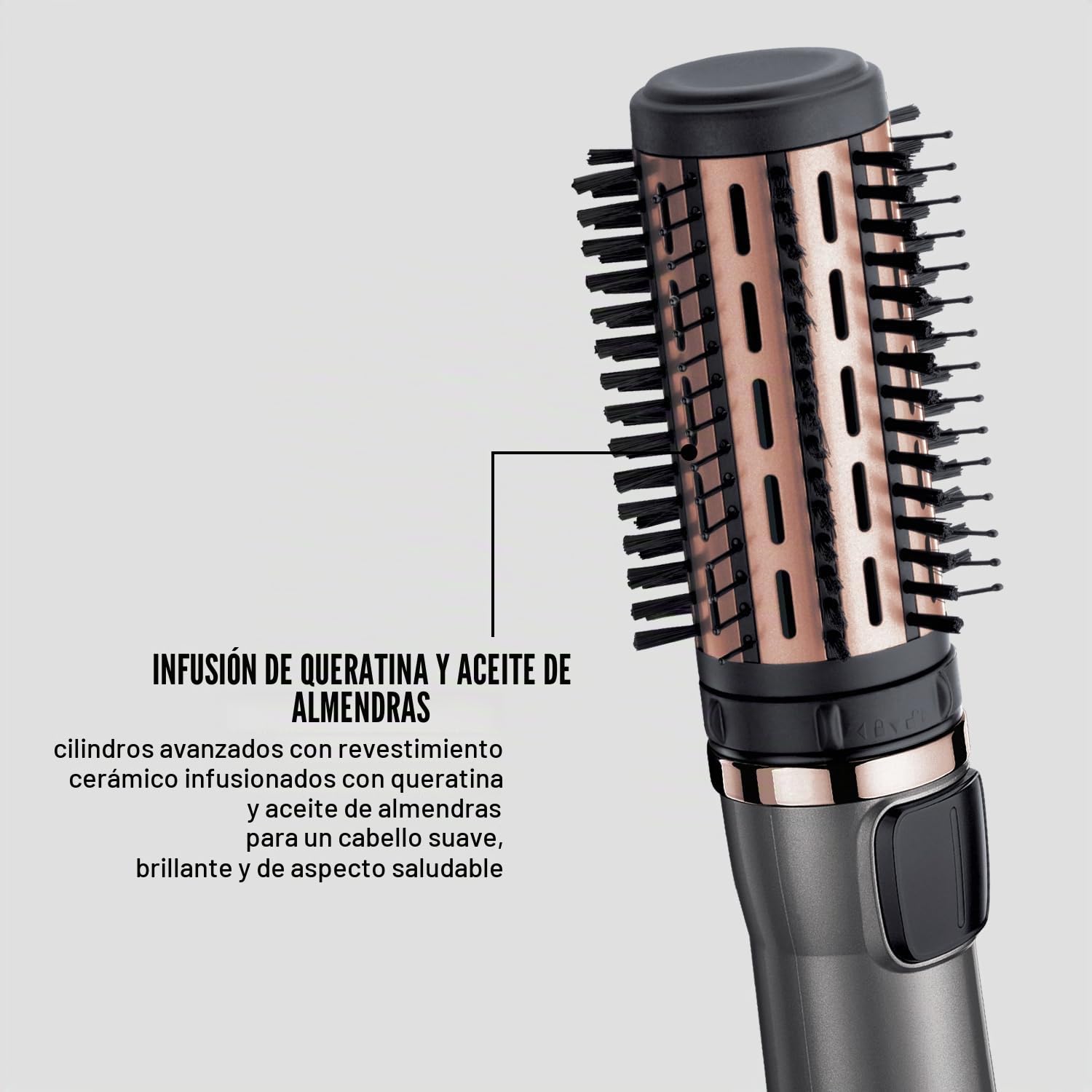 Remington AS8811 - Protector de queratina giratorio (3 accesorios: cerdas mixtas y cerdas suaves, accesorio de refuerzo de raíz para más volumen y pinzas para el cabello, revestimiento de cerámica