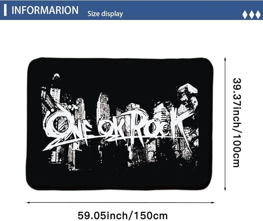 Amazon｜ラグ カーペット ワンオクロック One Ok Rock ラグマット 絨毯