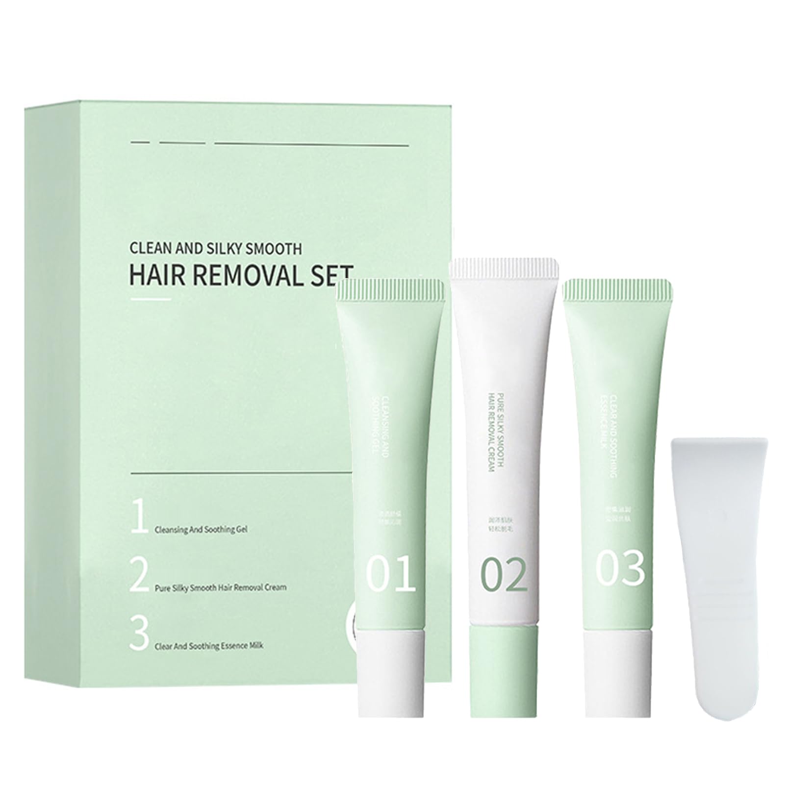 Hair Remover Set, Hair Remover Cream, Smooth Serum, Smooth Gel (1)