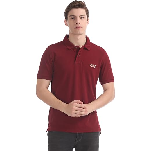 U.S. POLO ASSN. Mens Ribbed Collar Polo Shirt