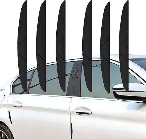 Protectores de borde de puerta de automóvil, juego de 6 piezas de parachoques de goma aerodinámica para todos los vehículos, fácil de instalar con