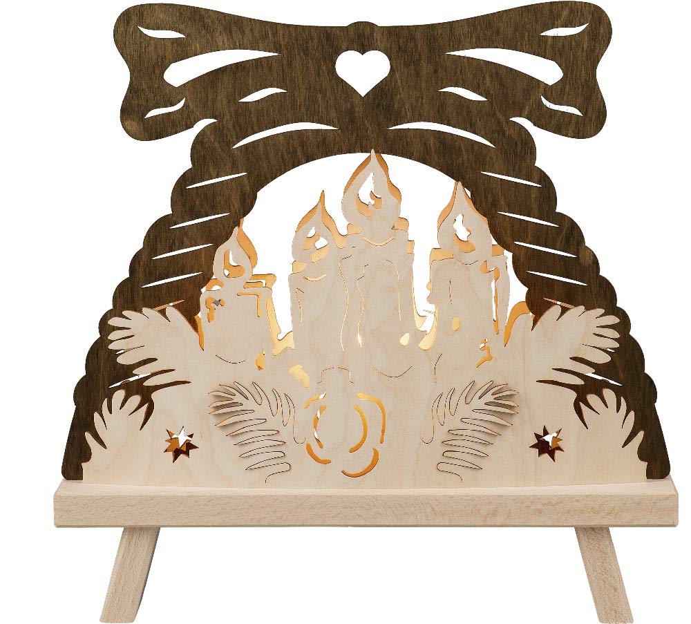 Lámpara de pie con forma de vela de 30 x 32 x 6 cm para iluminación decorativa de interiores