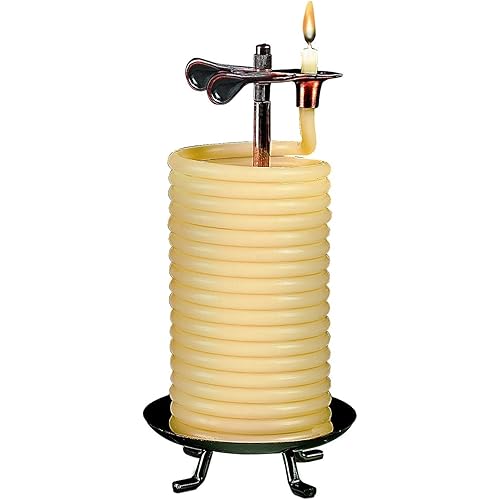 Candle by the Hour 80-Hour Vertical Candle, Eco-friendly Natural Beeswax with Cotton Wick