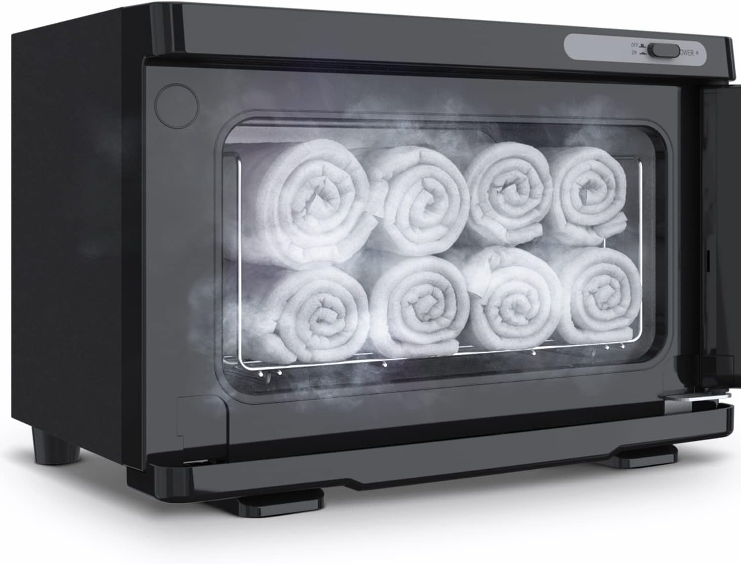 Towel Warmer Cabinet, 7L Hot Bath Towel Warmer Heating Use for Facial Spa, Hair Beauty, Salon Equipment and Home - Black