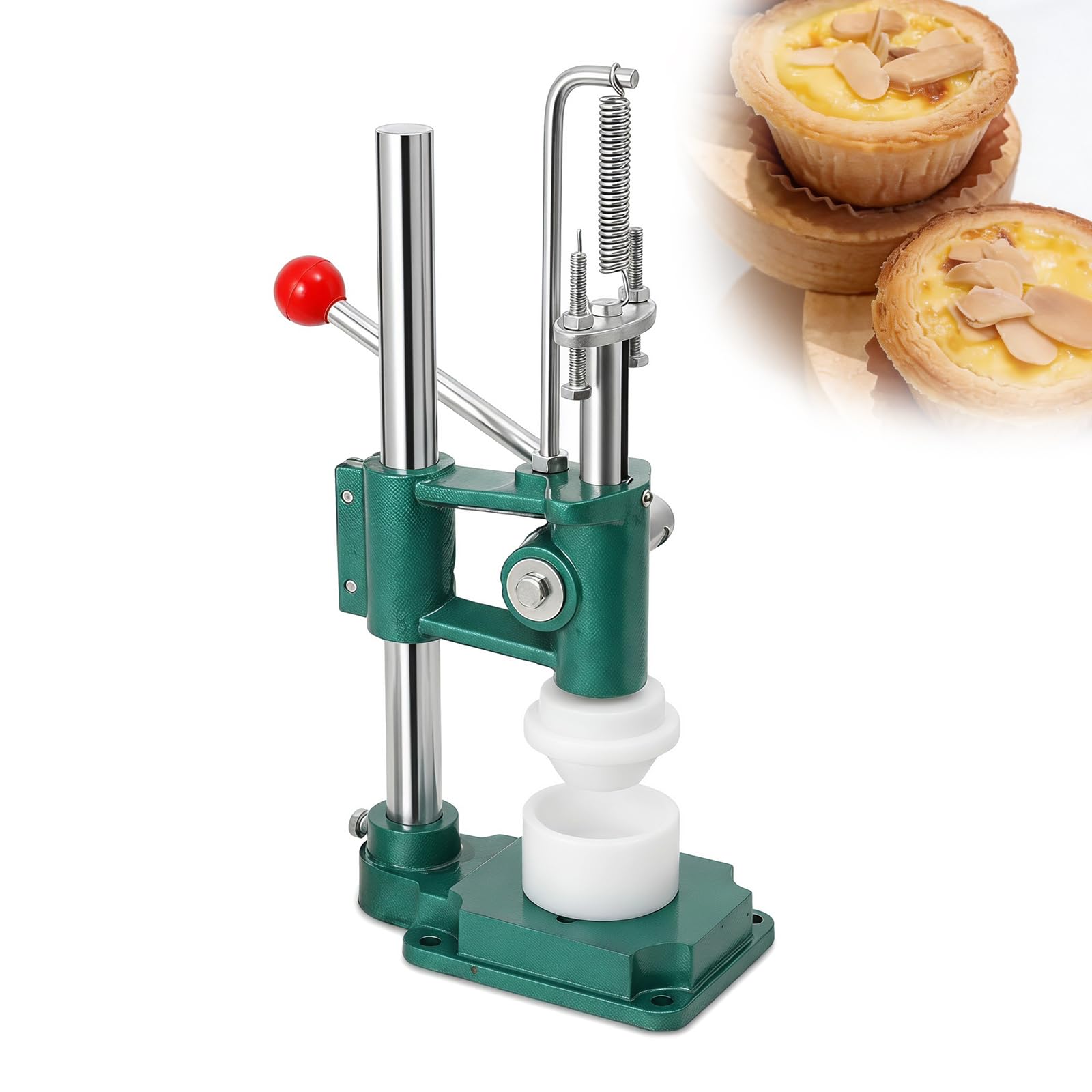 Pressa manuale per crostate di uova, pressa a mano, strumento per stampaggio di crostate di crema pasticcera, per uso domestico, ristoranti e negozi di torte, per preparare crostate in modo facile ed