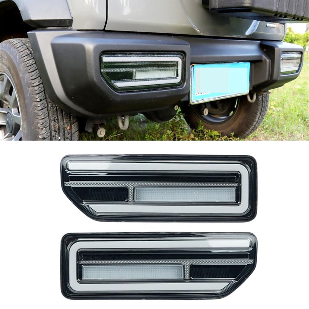 Car LED Brake Turn Signal Tail Light Lamp Trim Replace Accessories,for Suzuki Jimny 2-Door 4-Door 2019-2025,LED Brake Turn Signal Tail Light Lamp Trim (Smoked Black)
