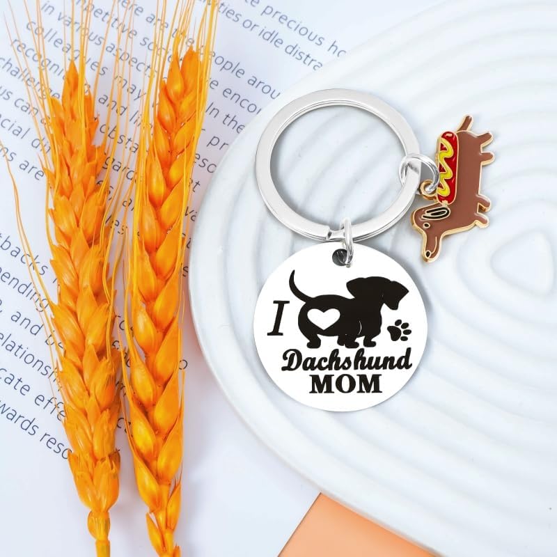 Dachshund Keychain Dachshund Gifts Weiner Dogs Gifts for Women Men Cartoon Weiner Dog Keychain Funny Gift for Dog Mom Dad Mothers Halloween Christmas Day Father Day Gift - Image 4