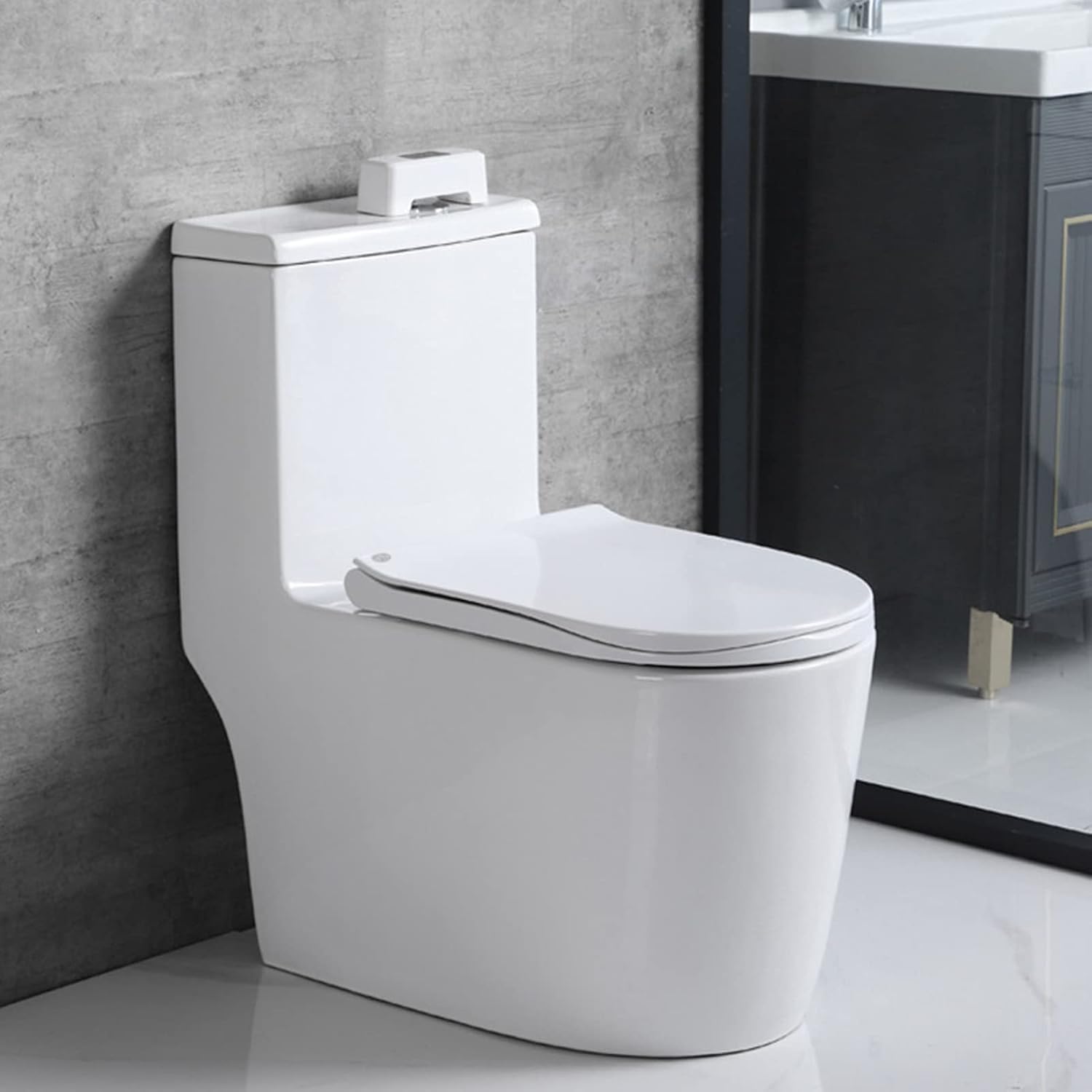 CHICIRIS Automatic Toilet Flusher, Smart Toilet Flush Sensor, Hands-Free, Motion Activated, USB Rechargeable, Battery-Free Design, White Toilet Flush Kit for Home, Office, Public Restrooms