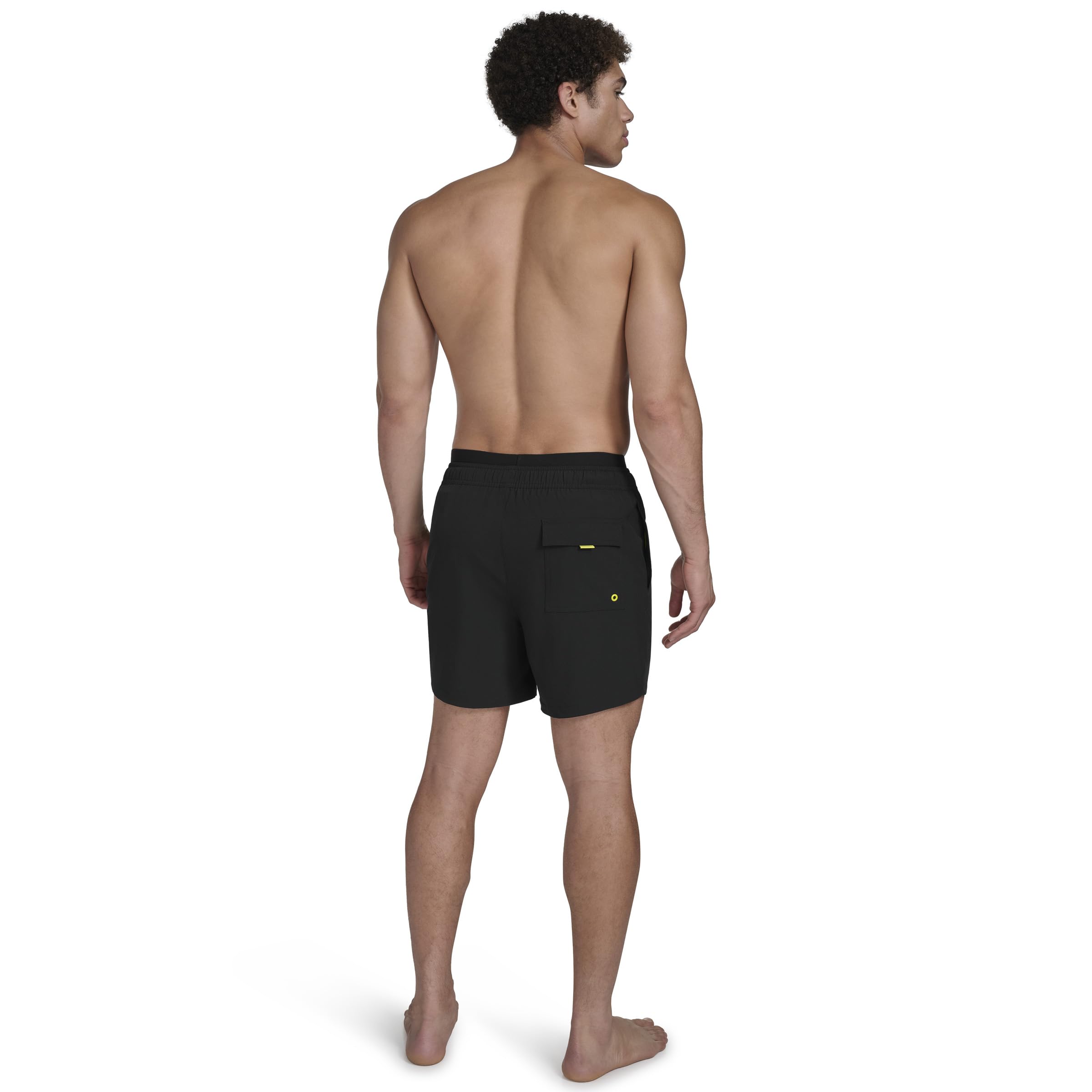Calvin Klein Volley Quick Dry Stretch Swim Trunk Costume a Pantaloncino, Nero, L Uomo