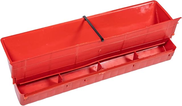 GANAZONO Chicken Feeder Automatic Poultry Feeder Storage Trough Bird Food Dispenser Poultry Feeder For Pigeon Quails Ducklings Birds Chicken Red