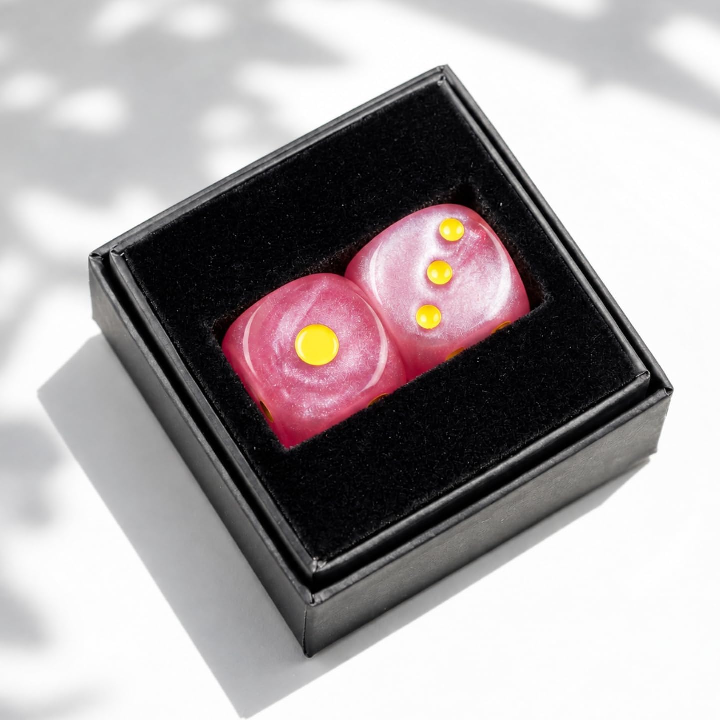 2 Pcs Handmade Resin Mahjong Dice Set with MAHJ Dice Bag 16mm Mah Jong with PU Leather Storage Bag, Mahjong Accessories for Table Games, Gifts image 5
