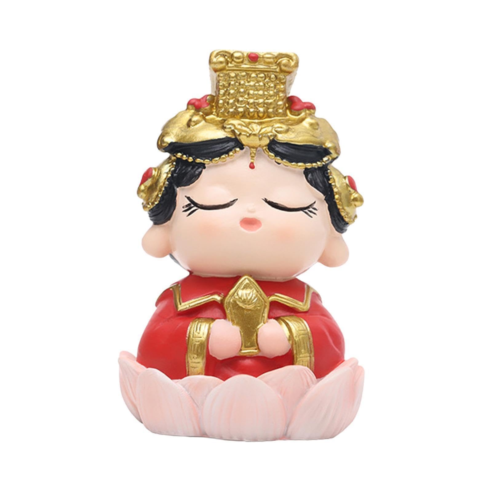 TWISAXC Mazu Mother Statue Figurine Symbol Of Maritime Navigation Adds Grace To Space Which Is Sturdy And Exquisitely Detailed