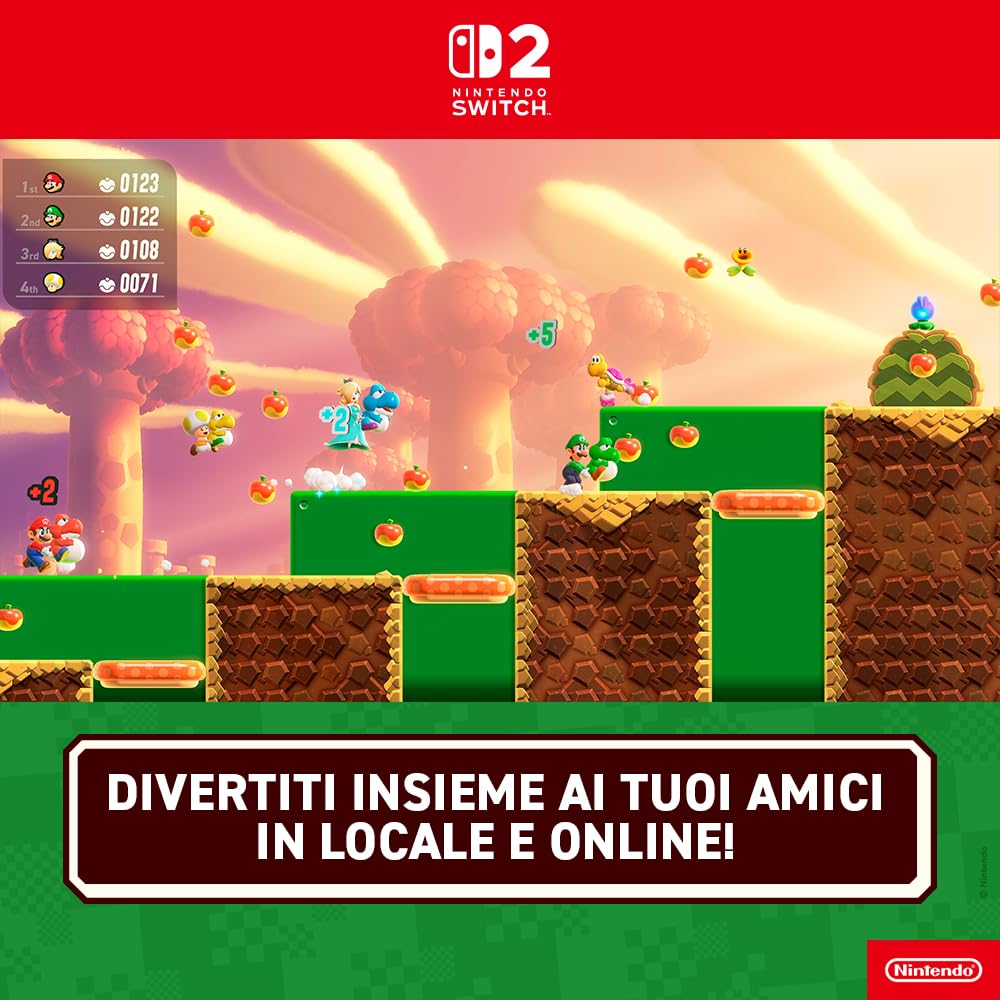 Super Mario Bros. Wonder - Nintendo Switch 2 Edition + Tutti al Parco Bellabel - Ed. Italiana - Versione su scheda