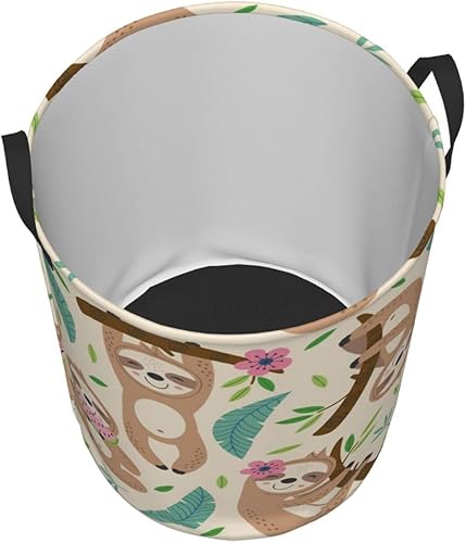 Miniatura 7 de Cesto de ropa sucia grande plegable con asas, fácil de transportar, cesta de almacenamiento redonda para ropa sucia, cesta de manta