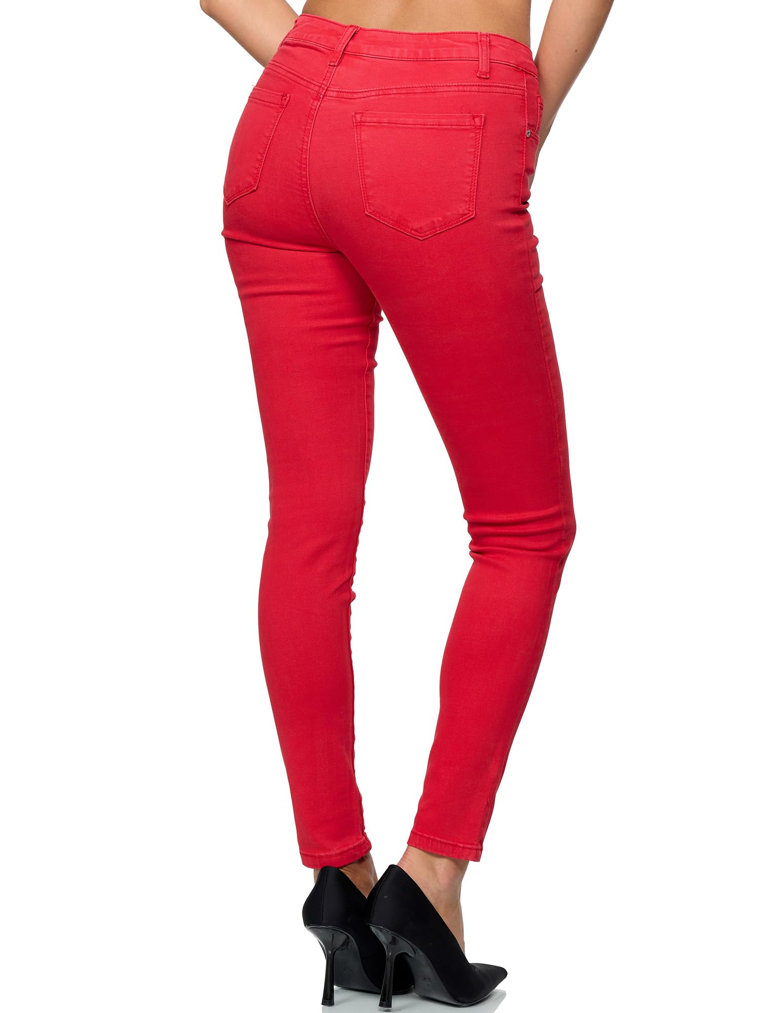 Elara Pantalon Femmes Elastique Jeans Skinny Chunkyrayan
