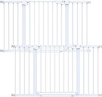Vista 22 de Cumbor Puerta para bebés de 29.7 a 54.2 pulgadas de ancho para escaleras, puerta para perros con cierre automático de los premios Mom's Choice Negro
